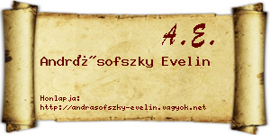 Andrásofszky Evelin névjegykártya